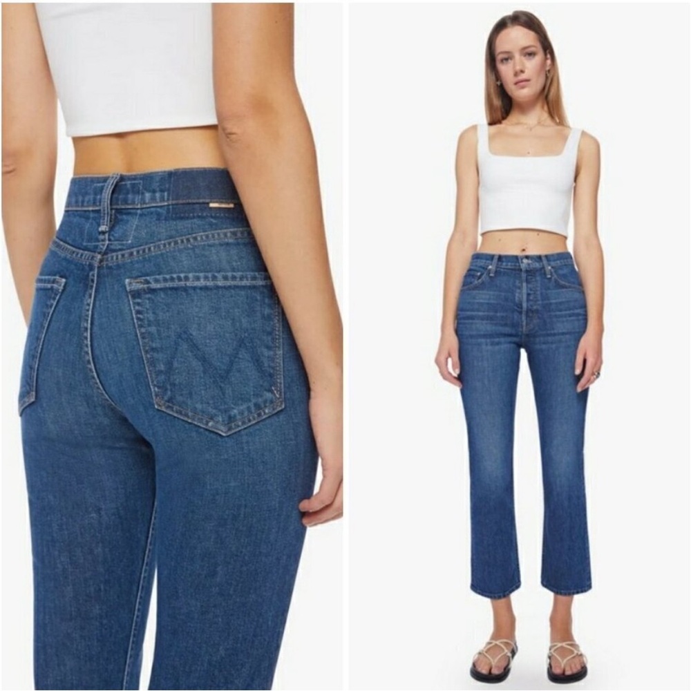 MOTHER Superior The Tomcat Ankle Button Fly Jeans in Cannonball Wash 32